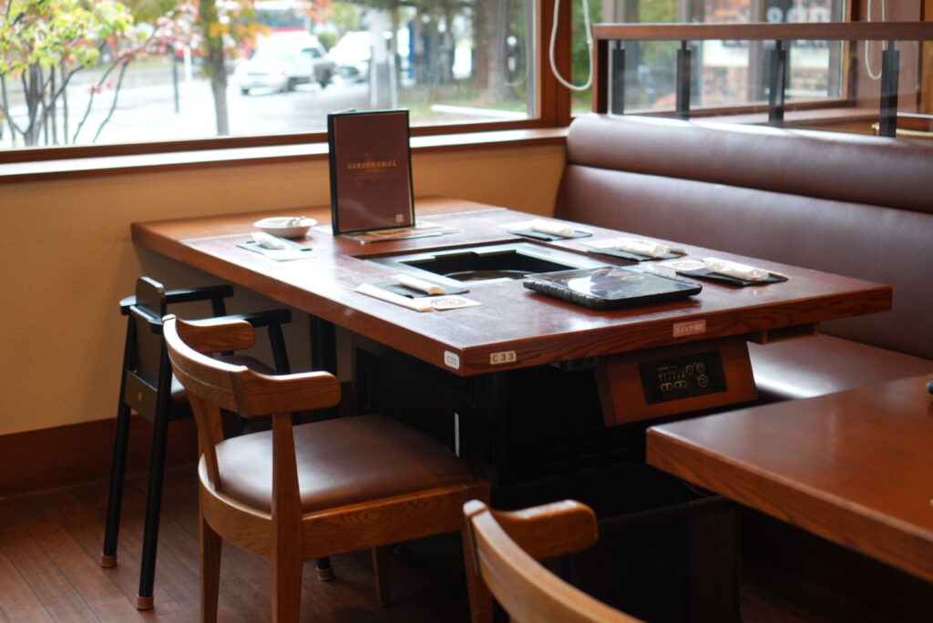 サッポロビール園の席