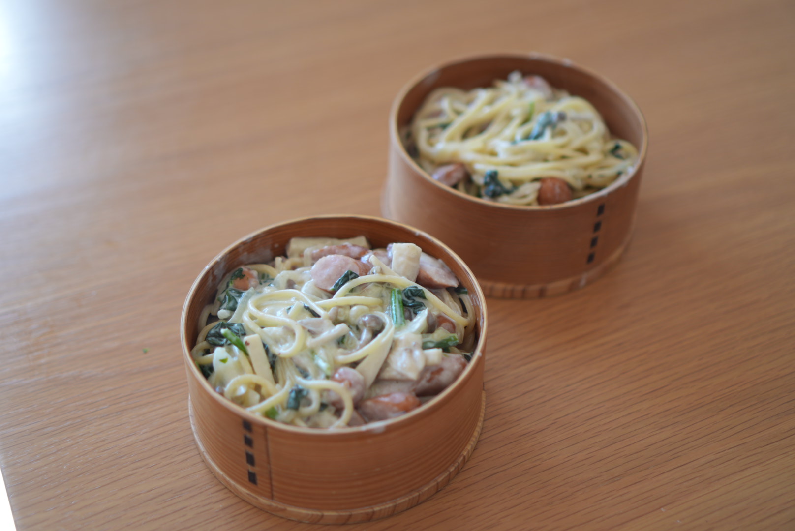 ほうれん草のクリームパスタ